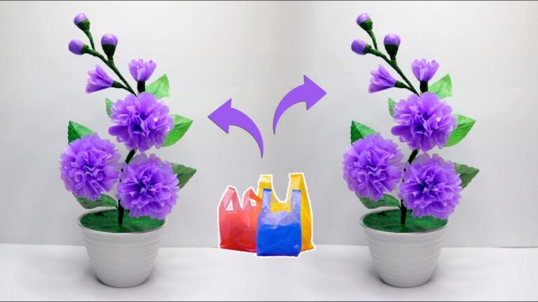 Diese einfache Technik verwandelt Plastiktüten in atemberaubende Blumen für dein Zuhause…