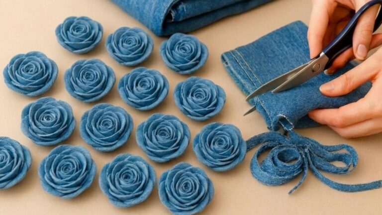 Diese simple Idee verwandelt alte Jeans in traumhafte Blumen … entdecke das Geheimnis!