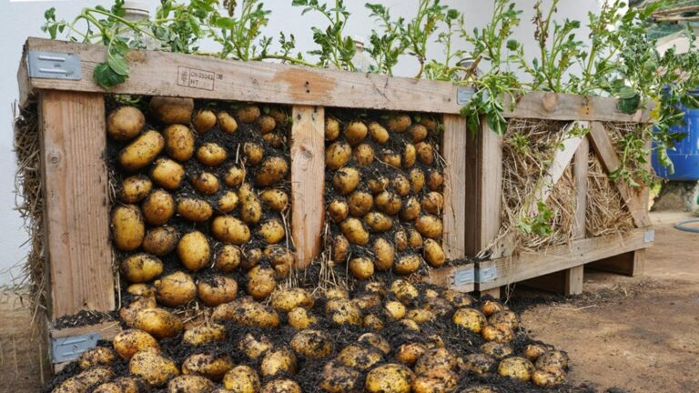 Ein ausgeklügelter Trick: So erntest du beeindruckend viele Kartoffeln aus Paletten…