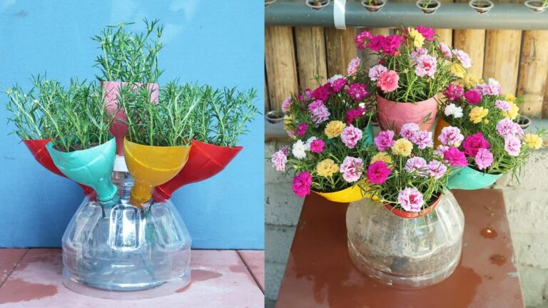 Dieser einfache Trick verwandelt Plastikflaschen in blühende Schmuckstücke für deinen Garten…