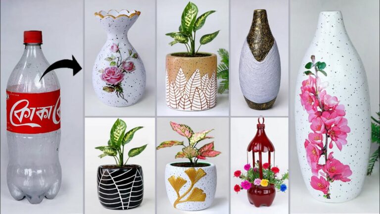 Eine einfache Idee verwandelt eine Plastikflasche in eine traumhafte Blumenvase…