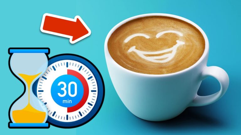 Trinke deinen Kaffee immer in 30 Minuten für maximierten Genuss und Energie! ☕✨