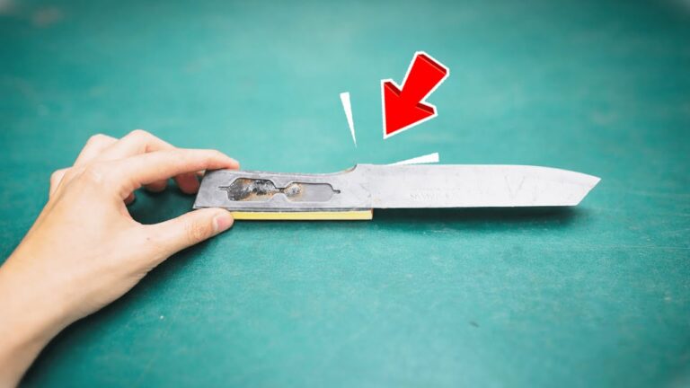 5 Schritte für einen super starken Messergriff aus gebrochenem Messerblatt und Kunststoffrohr!