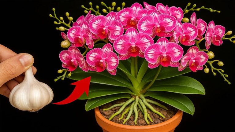 1 Knoblauch auf die Wurzel legen – so blühen deine Orchideen das ganze Jahr!