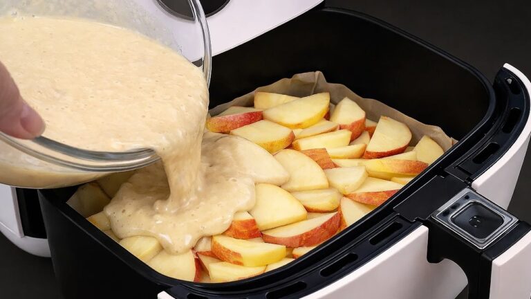 Teig über Äpfel: 5 Minuten im Airfryer und die köstliche Magie beginnt!