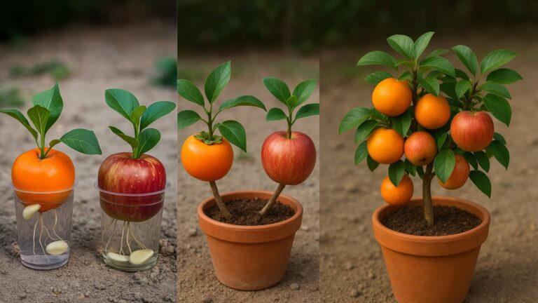 10 einfache Schritte, um Äpfel und japanisches Obst aus Samen anzubauen! 🍎🍐