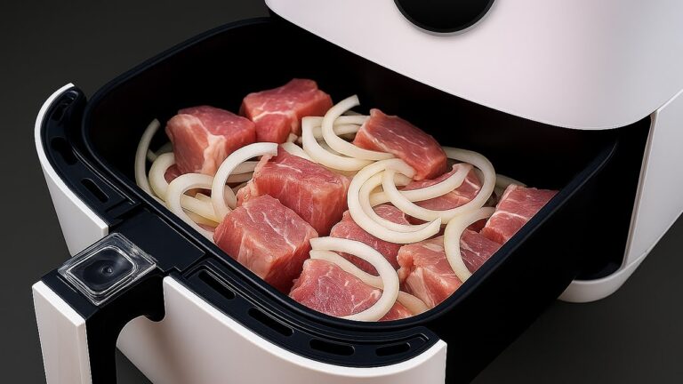 10 Minuten zum perfekten knusprigen Schweinefleisch aus der Heißluftfritteuse entdecken!