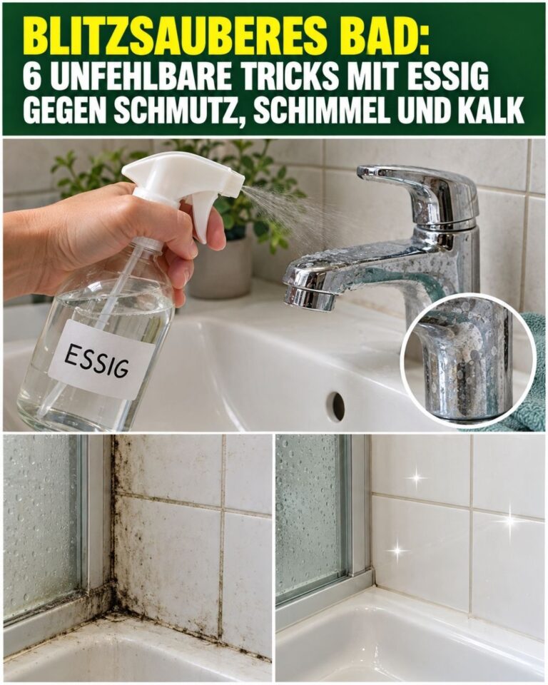 Blitzsauberes Bad: 6 unfehlbare Tricks mit Essig gegen Schmutz, Schimmel und Kalk