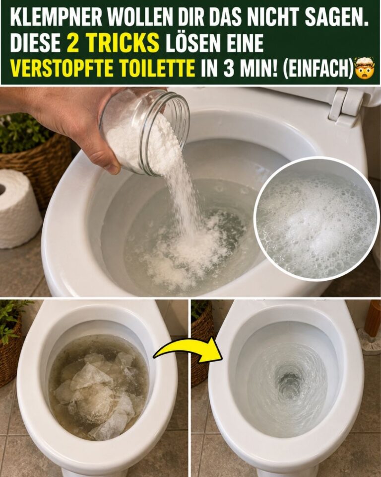 Klempner wollen dir das nicht sagen. Diese 2 TRICKS lösen eine verstopfte Toilette in 3 Min! 💥(Einfach)🤯