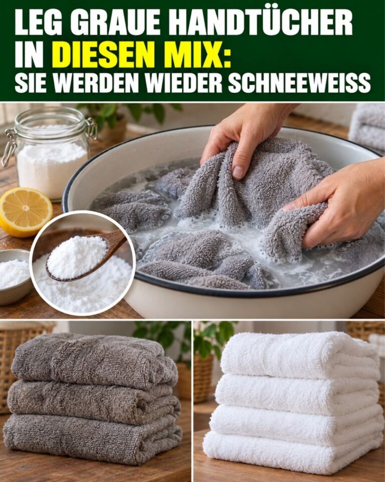 Leg graue Handtücher in diesen Mix: Sie werden wieder schneeweiß