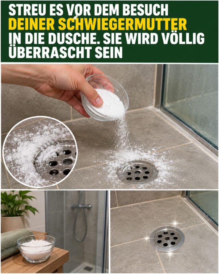 Streu es vor dem Besuch deiner Schwiegermutter in die Dusche. Sie wird völlig überrascht sein