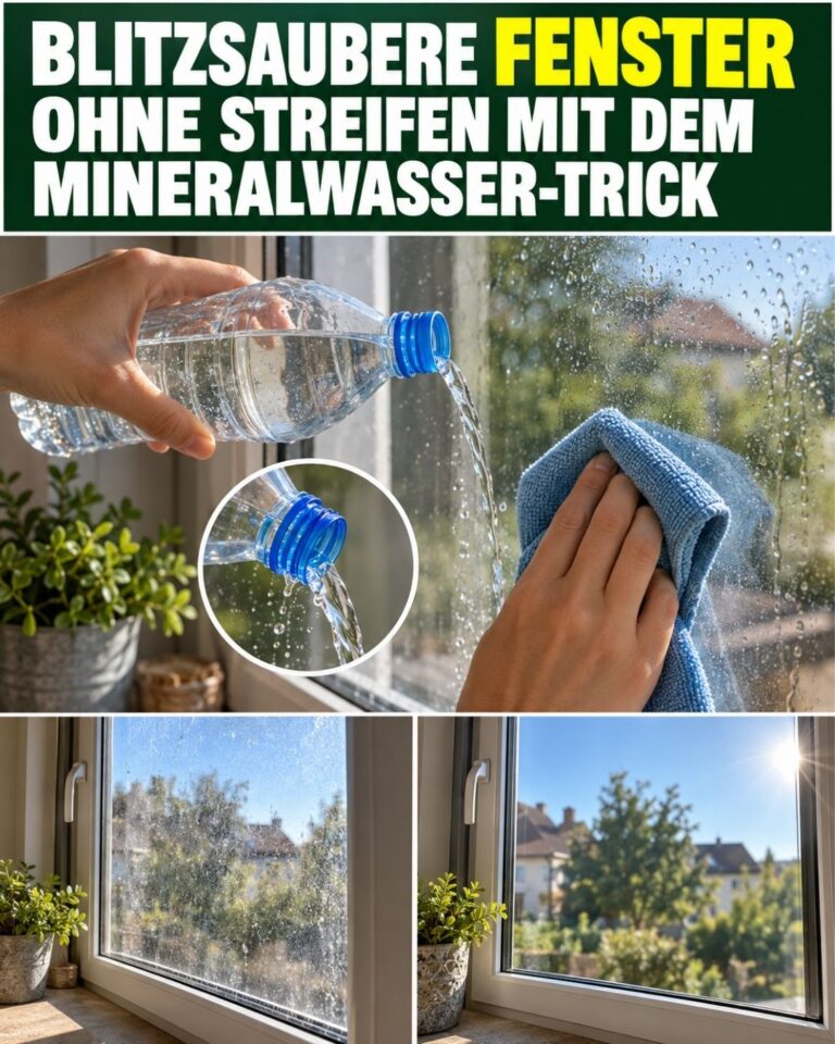 Blitzsaubere Fenster ohne Streifen mit dem Mineralwasser-Trick