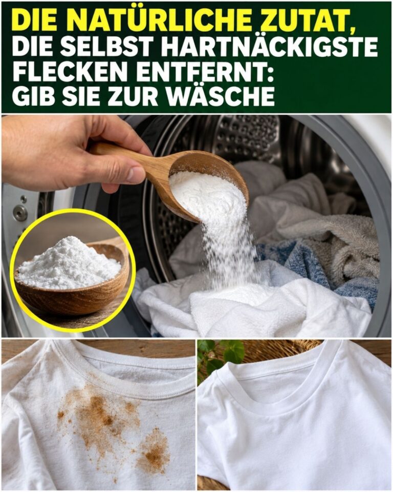 Die natürliche Zutat, die selbst hartnäckigste Flecken entfernt: Gib sie zur Wäsche