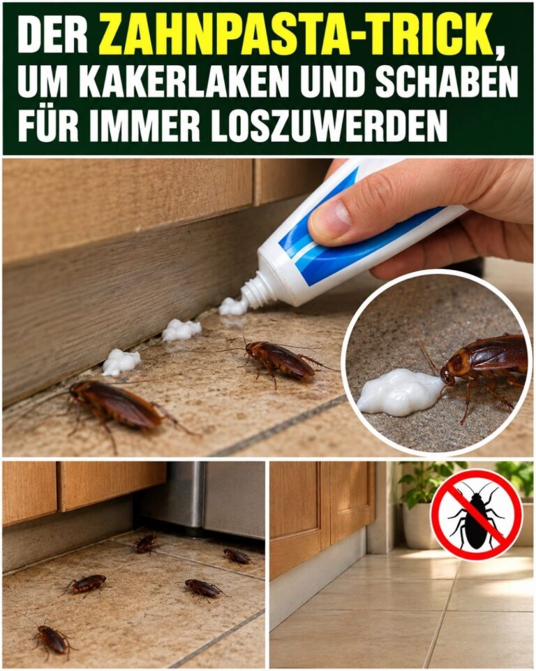 Der Zahnpasta-Trick, um Kakerlaken und Schaben für immer loszuwerden