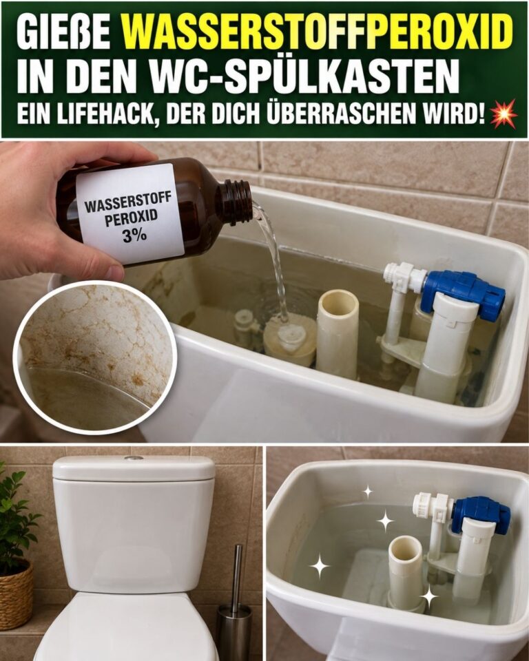 Gieße WASSERSTOFFPEROXID IN den WC-Spülkasten 💥 Ein Lifehack, der dich überraschen wird!