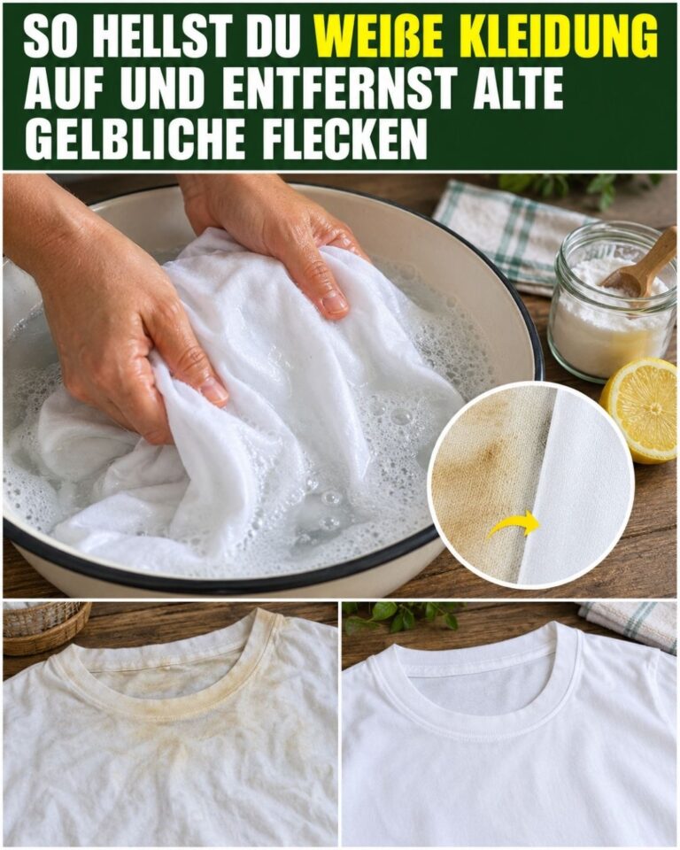 So hellst du weiße Kleidung auf und entfernst alte gelbliche Flecken