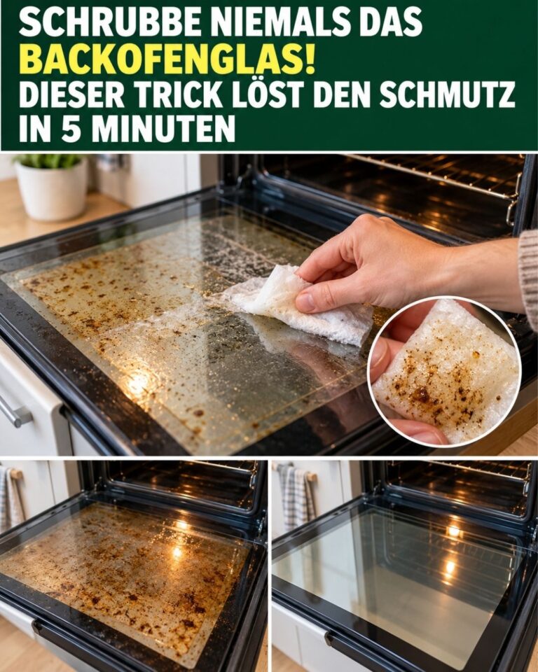 Schrubbe niemals das Backofenglas! Dieser Trick löst den Schmutz in 5 Minuten